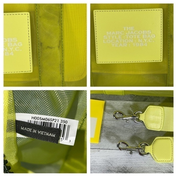 NWOT Marc Jacobs Small Traveler Mesh Tote - Bright Green SOLD OUT EVERYWHERE..!! - Picture 9 of 10
